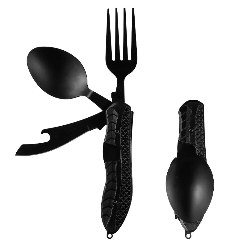 Pocket Cutlery Set: Compact, lightweight, and durable utensils including fork, knife, spoon, and chopsticks. Perfect for camping, hiking, and travel.