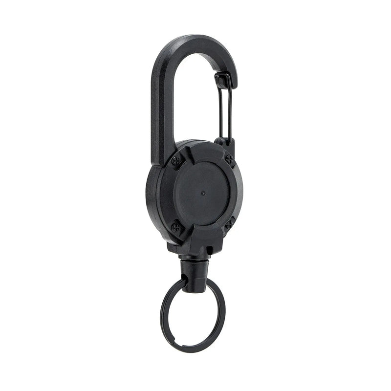 Steel Rope Retractable Carabiner: Durable and versatile with a strong steel wire, automatic retractable mechanism, and secure aluminum carabiner. Perfect for outdoor adventures.