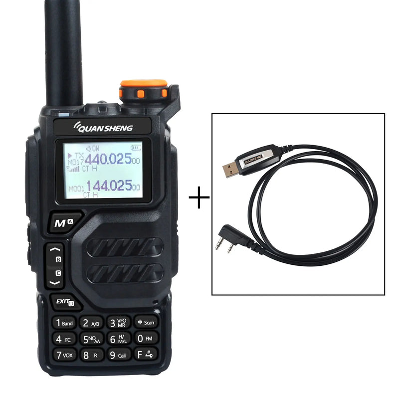 UV-K5 Walkie Talkie: Dual-band, long-range radio with advanced features like VOX, FM, and NOAA channels. Durable, compact, and perfect for outdoor or professional use.