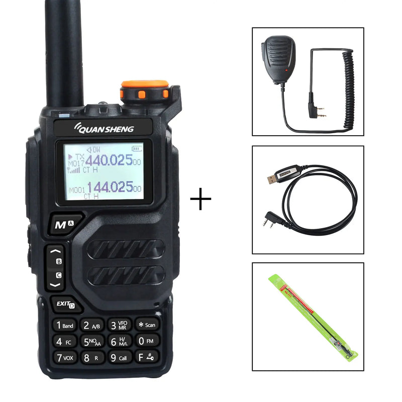 UV-K5 Walkie Talkie: Dual-band, long-range radio with advanced features like VOX, FM, and NOAA channels. Durable, compact, and perfect for outdoor or professional use.