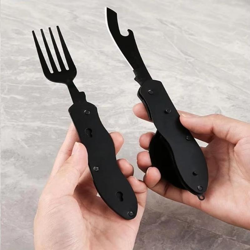 Pocket Cutlery Set: Compact, lightweight, and durable utensils including fork, knife, spoon, and chopsticks. Perfect for camping, hiking, and travel.