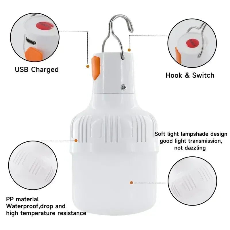 Portable LED Lantern - Lightweight, durable, and multifunctional. Perfect for camping, hiking, or emergencies, offering bright, adjustable lighting. Compact and easy to carry for any adventure.